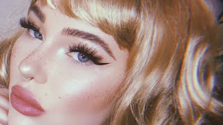 perfect winged liner & fluffy brows / full face makeup tutorial