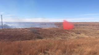 Texas Wildfire: Single Engine Air Tanker Drop on Red River 291 Fire