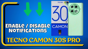 Enable / Disable Notifications Tecno Camon 30s Pro