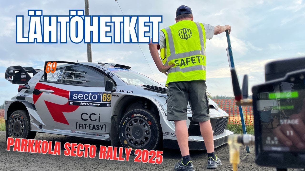 Secto Rally 2025 lauantai Parkkolan lähtöhetket | Ajanotto | Töissä Suomen MM-rallissa |