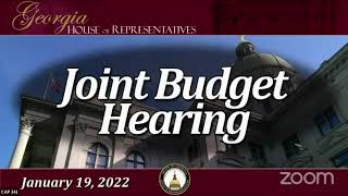 Joint Appropriations Budget Hearing 01.19.22