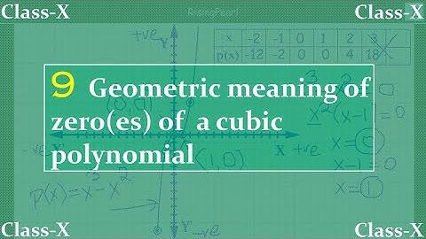 5 Polynomials - 9. Geometric meaning of zero of a cubic polynomial