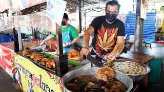 Melts in mouth! Thai style Braised Soft Pig's Feet Rice Bowl (Kaokamu) | Thailand street food