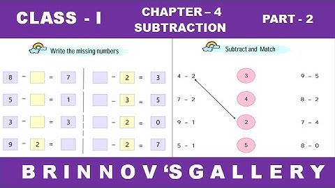 NCERT | Class 1 | Maths | Chapter 4 | Subtraction | class 1 maths chapter 4 subtraction