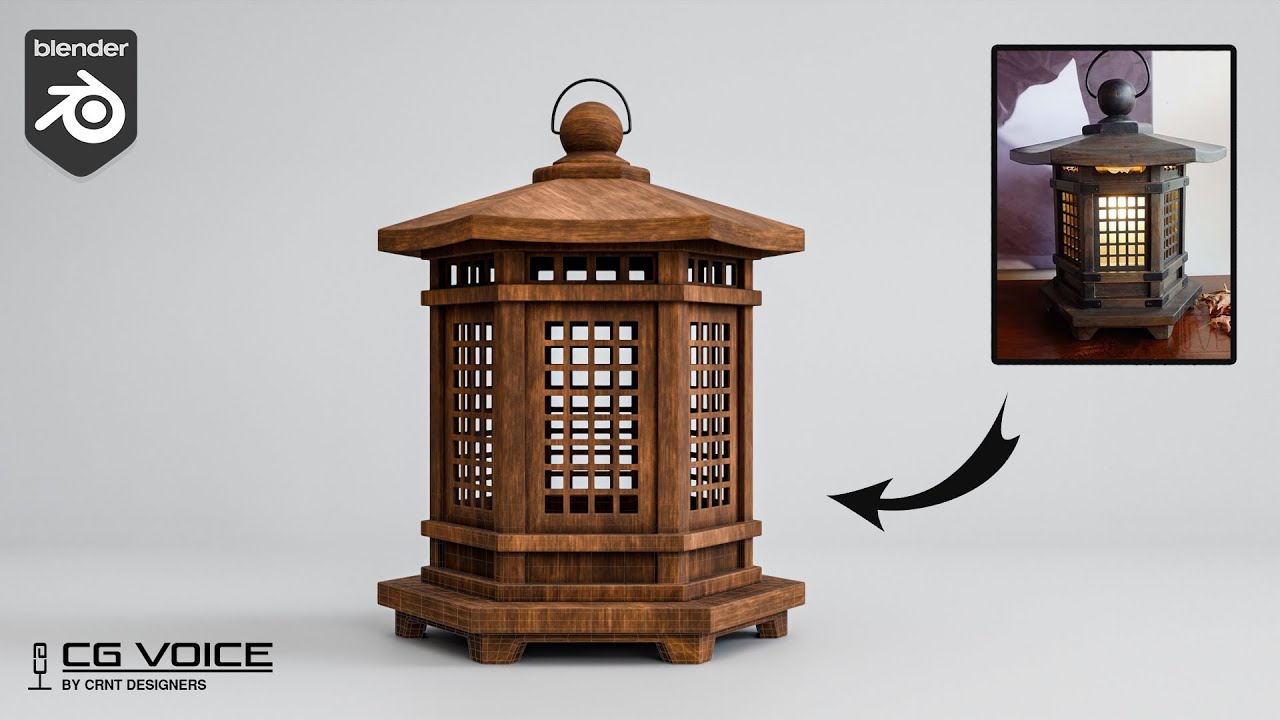 how to model this Japanese Lamp design in blender _  Blender Modeling