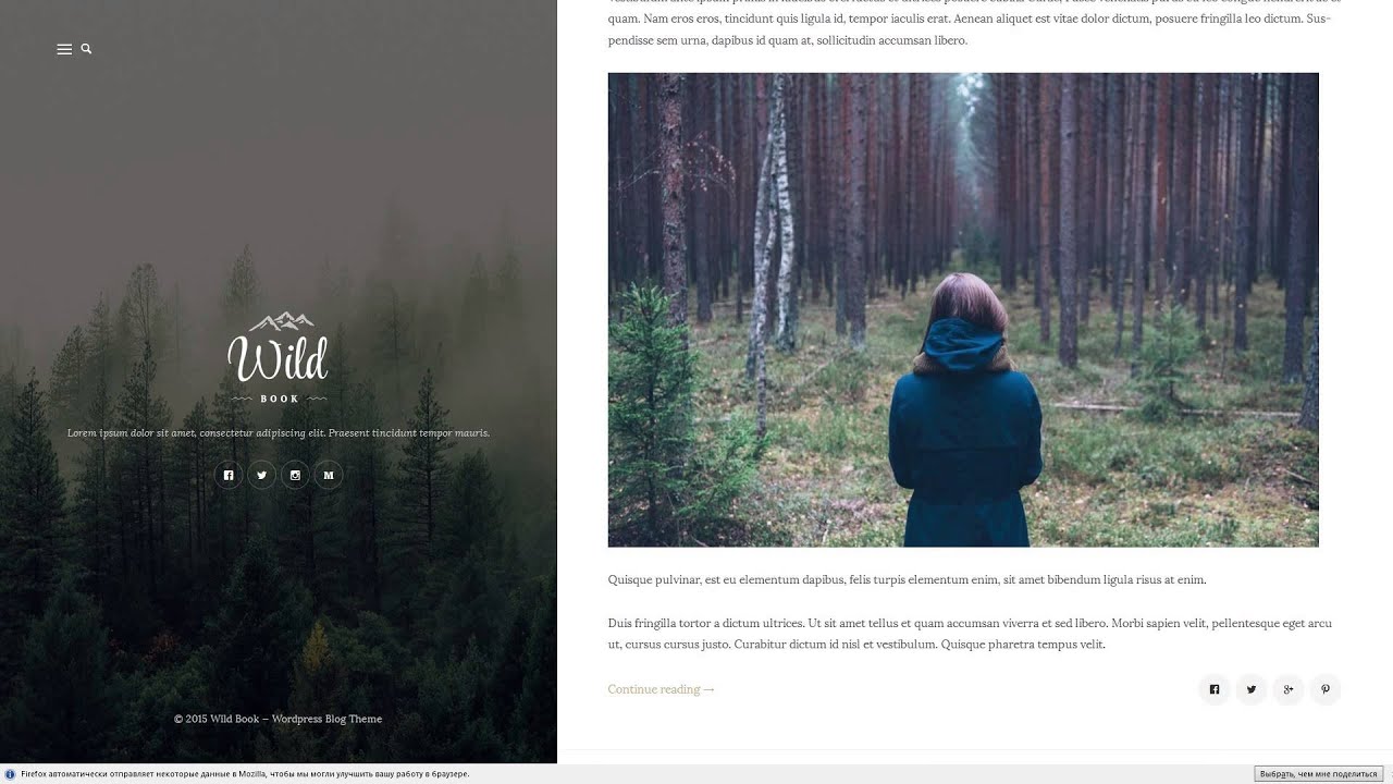 Wild Book - Vintage and Elegant WordPress Theme