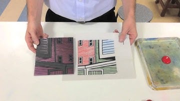 Reductive Printmaking (Linocut 4 colour + white)