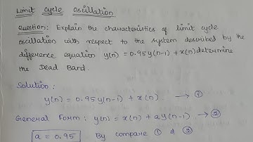 Limit Cycle Oscillation Unit 4 DTSP Problem in Tamil
