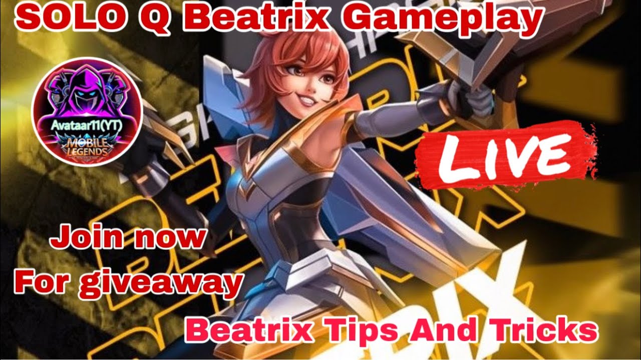 🔴LIVE Beatrix Shotgun Gameplay🔥| Road To Global Beatrix🔥|Mobilelegends ...