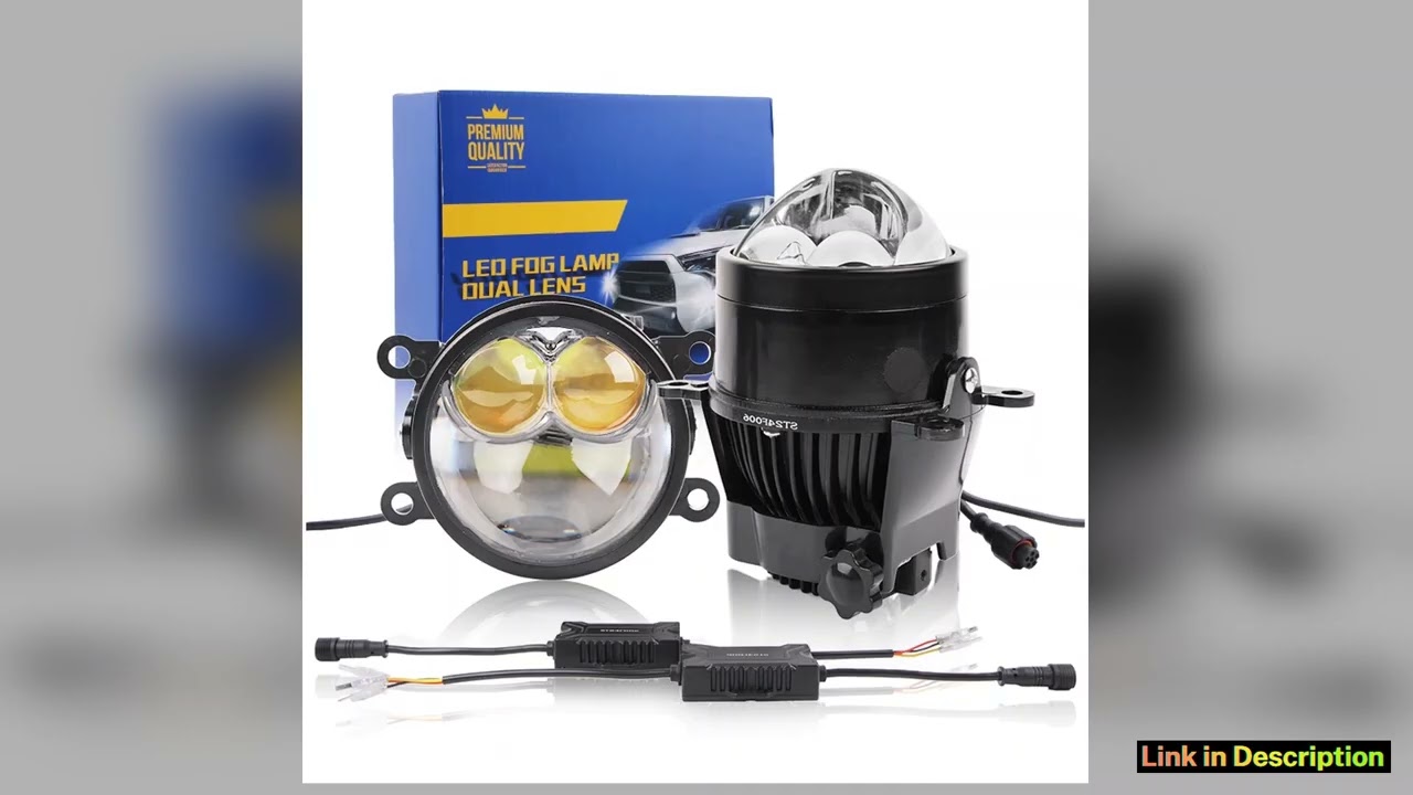 3Inch Dual Laser Fog Lamp Lens Universal H11 9005 Led Headlight White Yellow Light 6000K 3000K Bi L