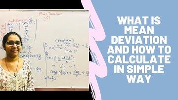 Statistics I Mean Deviation I Measures Of Dispersion I