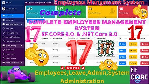 EP 17 Complete Employees Management System Using ASPNET Core MVC, EF Core,SQL|AdminLTE|Perform CRUD💥