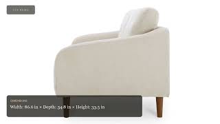 Quinn Sofa Oatmeal | Zin Home screenshot 3