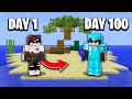 I survived 100 Days on a SURVIVAL ISLAND in Minecraft (Hindi)