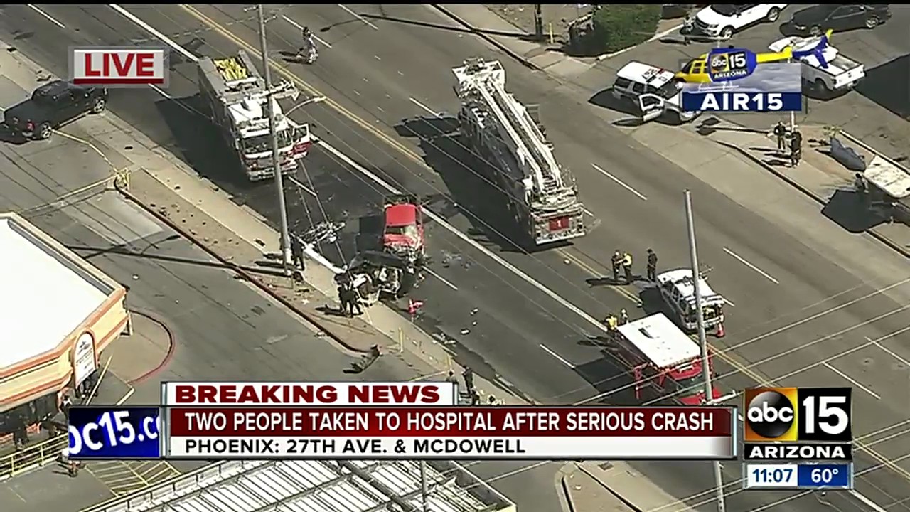 One dead in central Phoenix crash - YouTube