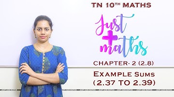 TN 10th Maths | Chapter 2 | Numbers and Sequences | Section 2.8 | Example sums | Part 3 | By Aarthy
