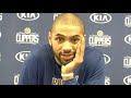 Nic Batum talks about his newborn and Clippers vs Nets