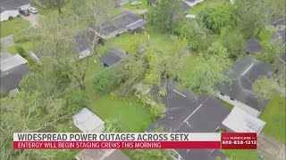 Hurricane Laura damage drone footage