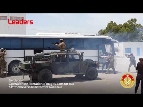 Armée Tunisienne Opération de libération d'otages dans un bus