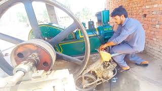 Diesel engine amazing satarat up with motorcycle very esy satarat Desle engine