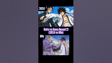 Saito vs Sano Round 2! (Remake vs 90s) #rurounikenshin #samuraix #90sanimeedits