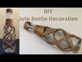 Bottle Craft/ Macrame Bottle Decoration/ Bottle Decoration Jute Rope/ Earn money from Bottle Craft