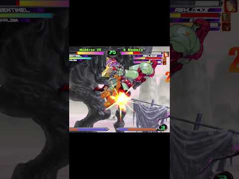 MvC2: Romneto - Psylocke *Rare* Horizontal Psy Blade to KG Combo vs Sentinel (midscreen) .:9.26.25:.