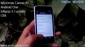 Micromax Canvas A1 Android ONE Lollipop update