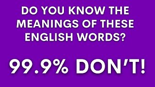 English Words Quiz  Do You Know What These English Words Mean?