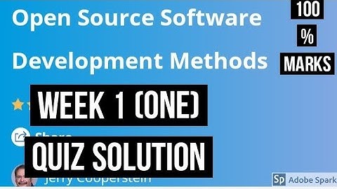 Open source software development methods week 1 practice quiz answer || specialization linux and git