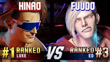SF6 ▰ HINAO (#1 Ranked Luke) vs FUUDO (#3 Ranked Ed) ▰ High Level Gameplay