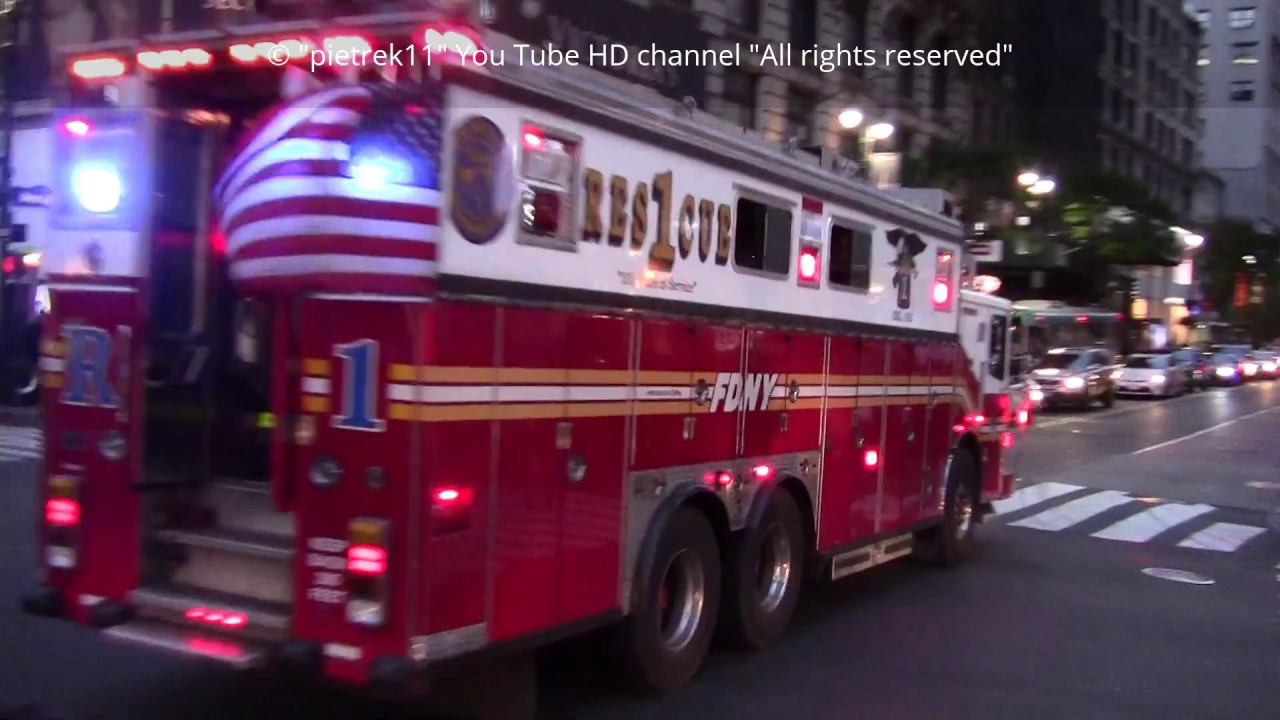 Fire Truck Siren Sound Effect Youtube New York 2016 Hd - 