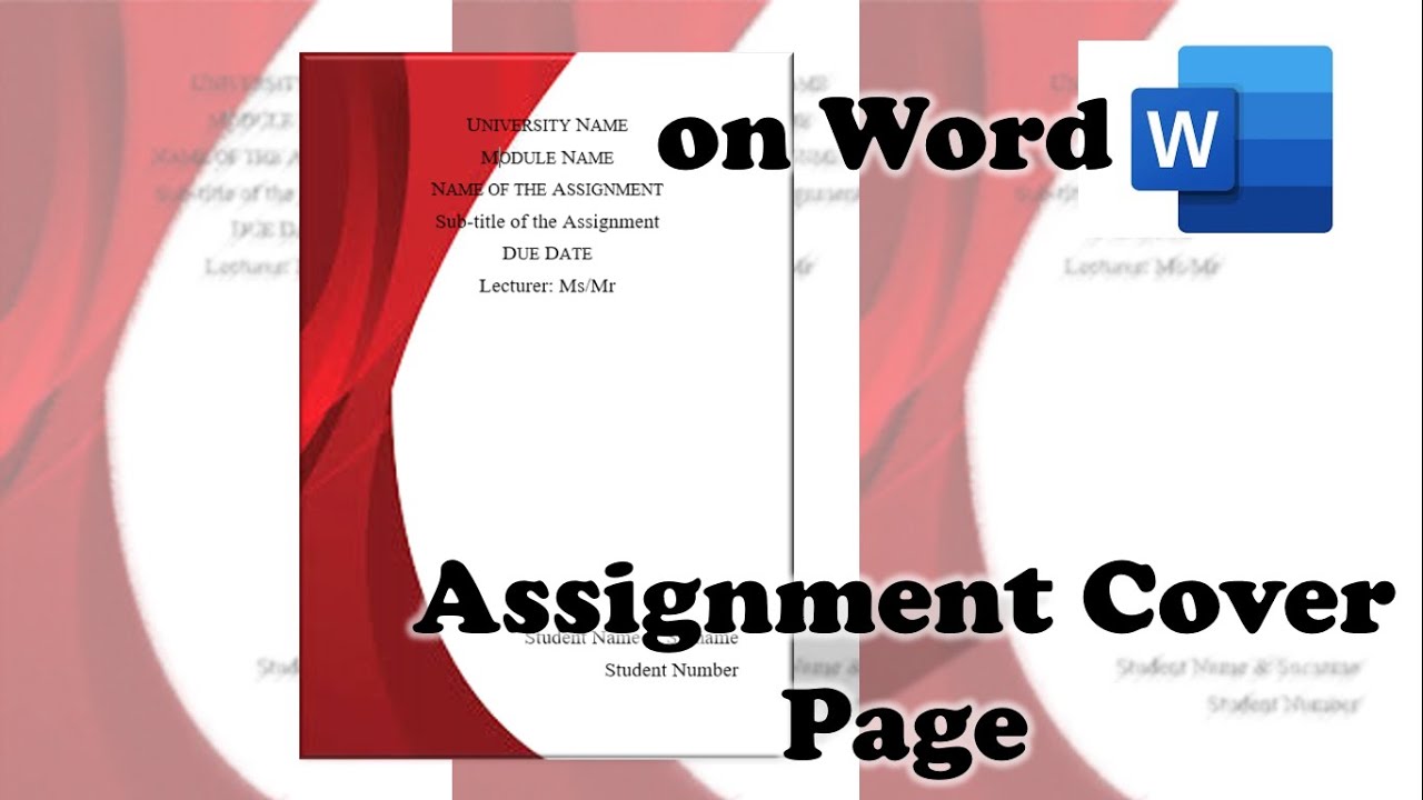 how to make a assignment on word