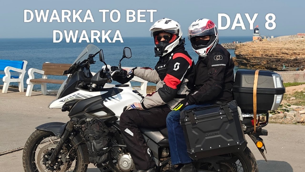 DWARKA TO BET DWARKA DAY 8#suzukivstrom650 #travelblog #delhi 