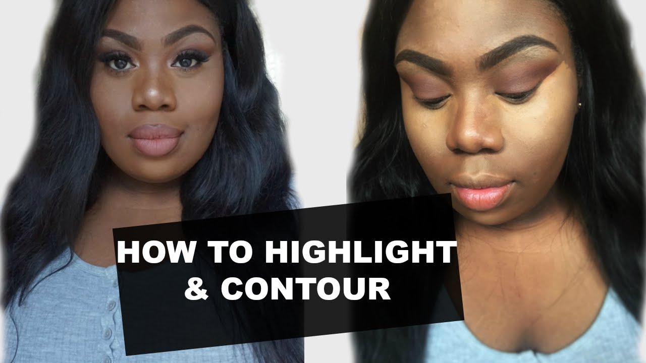 HOW TO HIGHLIGHT & CONTOUR ON DARK SKIN (BEGINNER FRIENDLY) TUTORIAL