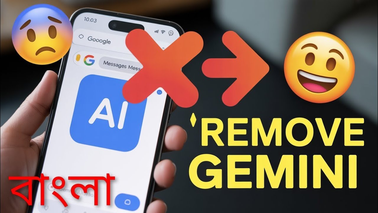 ☑️How to Remove Gemini from Google Messages | Google Messages Gemini Off Bangla