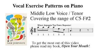 Vocalise: Descending Minor Chord Repeater for Tenors | Piano Track | Open Your Mouth Series