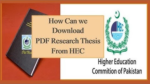 How to download thesis from hec website