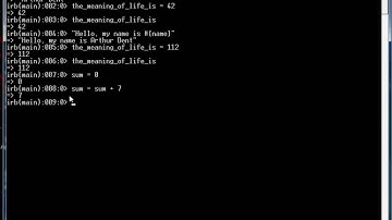 Learn to program using Ruby - Part 4: Variables