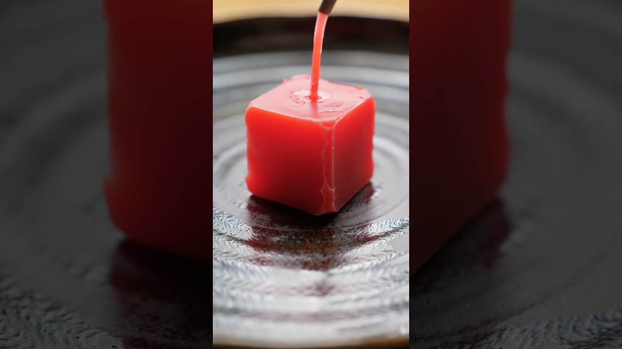 Melting Wax Cube ASMR | Relaxing Satisfying Sounds |