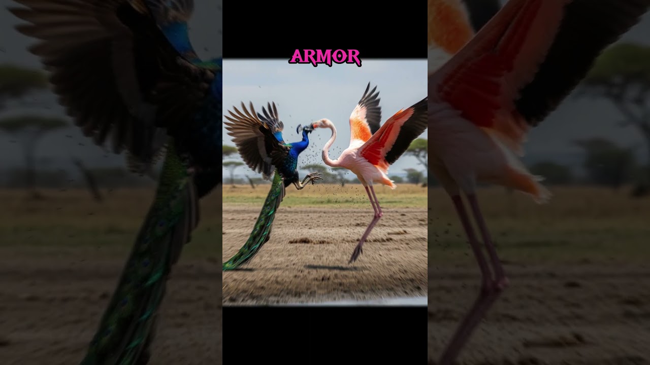 Peacock vs Flamingo! Who Will Win?