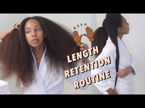 Updated Length Retention Regimen Natural Hair Routine for type 3b- 4c hair