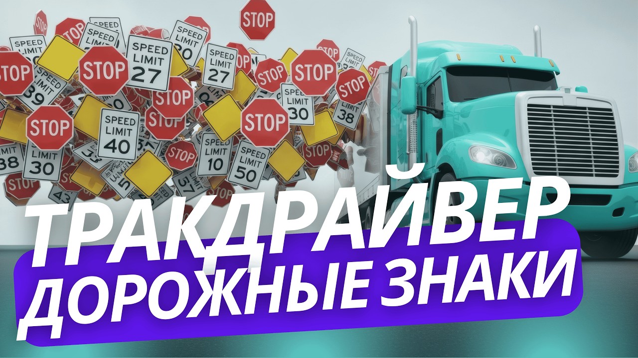 🚚 Английский для ТРАКДРАЙВЕРОВ 🇺🇸 50 Дорожных Знаков США и КАНАДЫ ⛔️🚦ROAD SIGNS▪️Часть 1 #roadsigns