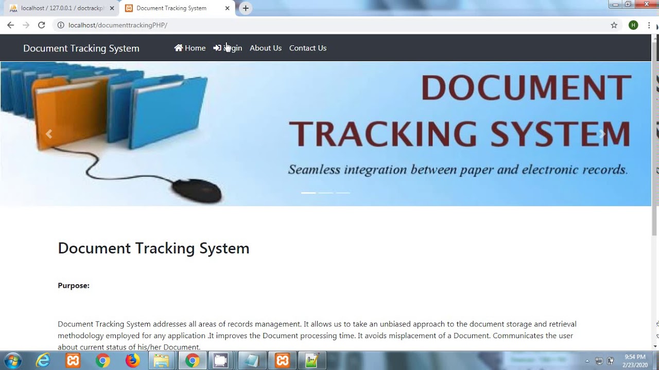 File tracking. Bug tracking System.
