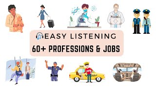 🎧Easy Listening English Vocabularies 📕 60+ Words of Professions  & jobs