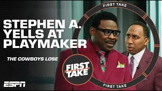 Stephen A. won't let Michael Irvin say a SINGLE WORD after the Cowboys' Week 18 loss 🤠 | First Take