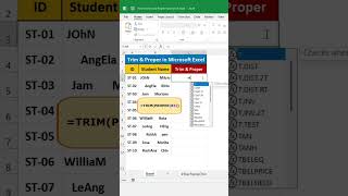 ✨ Clean & Perfect Text in Excel | TRIM + PROPER Formula 🔥 #ExcelTips #Shorts  #Excel #ExcelFormula