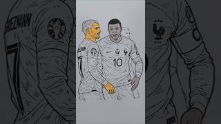 "Kylian Mbappé and Antoine Griezmann | France Football 🇫🇷⚽ Illustration Artwork"