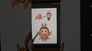 047 Parasect X Labubu! Which Pokémon should I draw next? #labubu #popmart #pokemon #parasect