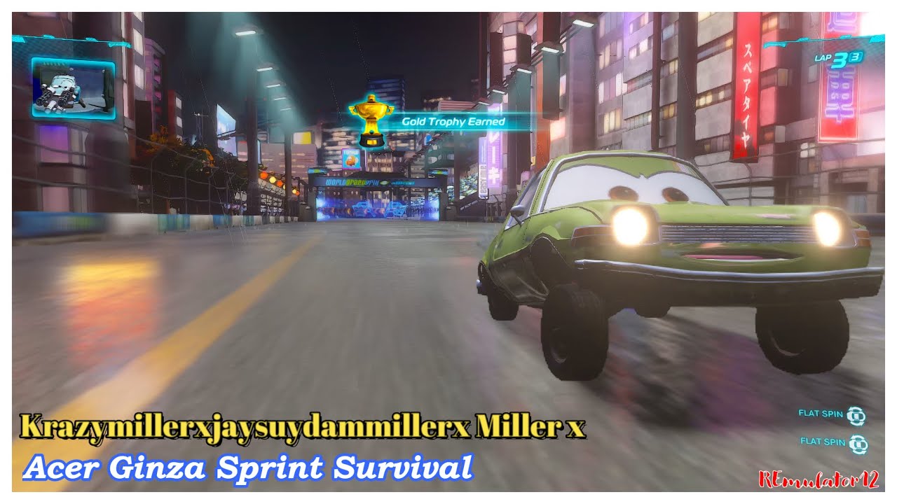 Cars 2 The Video Game Acer Survival Mode Ginza Sprint YouTube